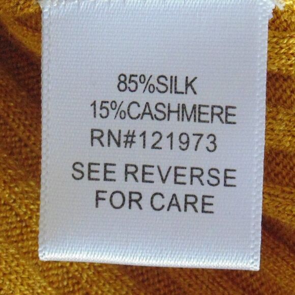 VERA WANG Lavender Label Sweater, S, Mustard yellow, Silk & Cashmere, Ribbed - Picture 8 of 15
